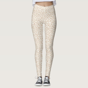 Neutraal Boho Pompoen Patroon Herfst Halloween Fee Leggings