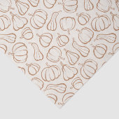 Neutraal Boho Pompoen Patroon Herfst Halloween Fee Tissuepapier (Detail)