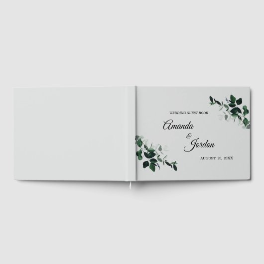 Neutraal Botanical Wedding Guest Book Gastenboek (Volledig)