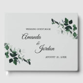 Neutraal Botanical Wedding Guest Book Gastenboek (Voorkant)