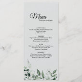 Neutraal Botanical Wedding Menu (Voorkant)