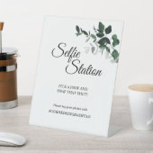 Neutraal botanical Wedding Selfie-station Reclamebord Met Voetstuk (Insitu)
