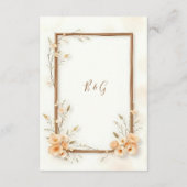 Neutraal botanisch accent bruiloft informatiekaartje (Achterkant)