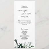 Neutraal botanisch weddenschap programmakaart (Voorkant)