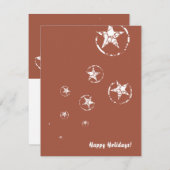 Neutraal Brick Jagged Circle Stars Feestdagenkaart (Voorkant / Achterkant)