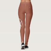 Neutraal Brick Jagged Circle Stars Leggings (Achterkant)