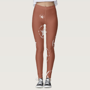 Neutraal Brick Jagged Circle Stars Leggings