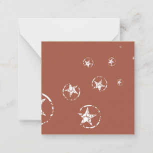 Neutraal Brick Jagged Circle Stars Notitiekaartje