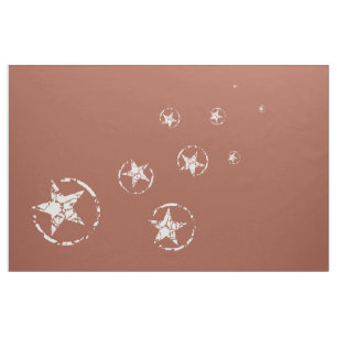 Neutraal Brick Jagged Circle Stars Stof