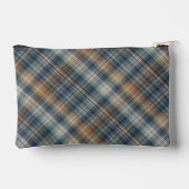 Neutraal bruin beige Blauwgroen blauw geruite tart Etui (Achterkant)