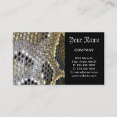 Neutraal bruin beige dierenprint slangenhuid visitekaartje (Voorkant)
