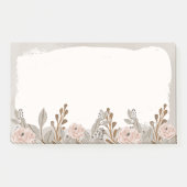 Neutraal bruin bruin bloemig post-it® notes (Voorkant)