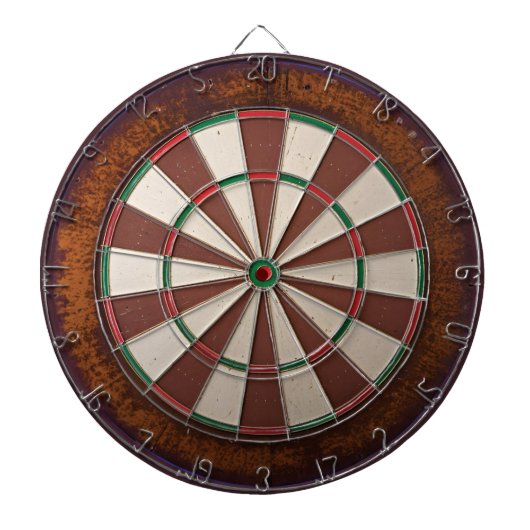 Neutraal bruin dartbord (Voorkant)