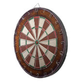 Neutraal bruin dartbord (Voorkant Rechts)