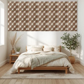 Neutraal bruin en wit geruit Tegel patroon Tegeltje