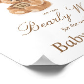 neutraal bruin pampas teddybeer teken poster (Hoek)