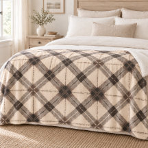 Neutraal bruin ruitmotief Nordic