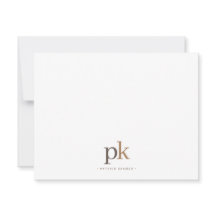 Neutraal Bruin Schoon Lettertype Monogram