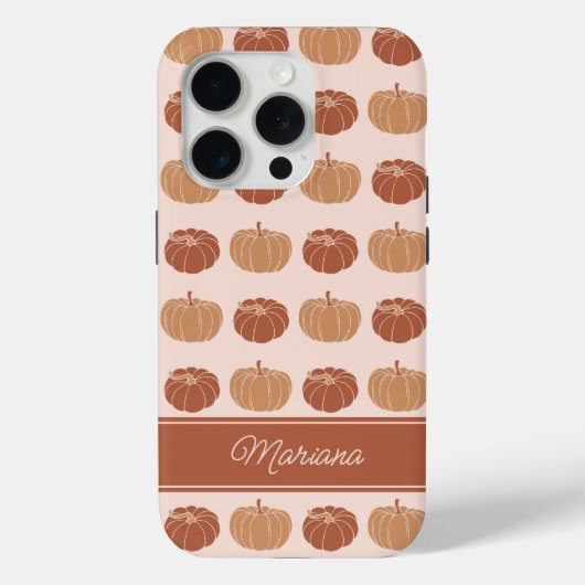 Neutraal Bruin & Sinaasappel Herfstpompoenen Case-Mate iPhone Case (Achterkant)