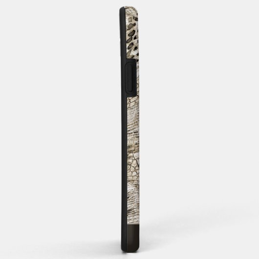 Neutraal Bruin Snakeskin Patroon met Naam Case-Mate iPhone Case (Achterkant/rechts)