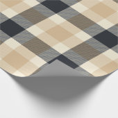 Neutraal bruin tapijtschelp Patroonverlooppapier Cadeaupapier (Hoek)