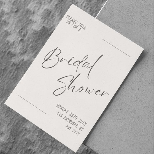 Neutraal budget Moderne Bridal Shower-uitnodiging Flyer