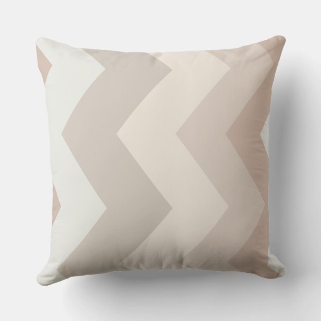 Neutraal chevron patroon kussen (Achterkant)