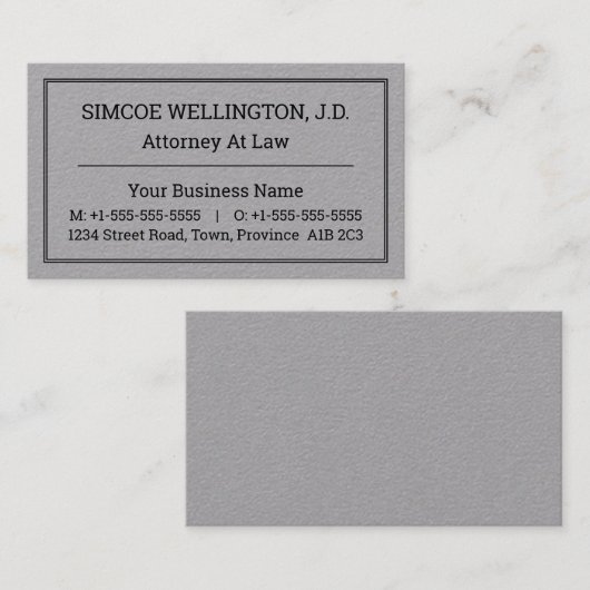 Neutraal, Conservatief en Dapper Visitekaartje (Voorkant / Achterkant)