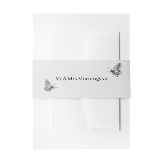 Neutraal Cornsilk Uitnodigingen Wikkel (Voorkant Voorbeeld)