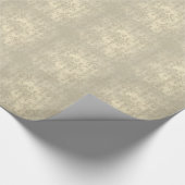 Neutraal Cream Tan Double Damask Patroon Cadeaupapier (Hoek)