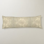 Neutraal Cream Tan Double Damask Patroon Lichaamskussen (Achterkant)