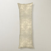 Neutraal Cream Tan Double Damask Patroon Lichaamskussen (Achterkant (Verticaal))
