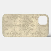 Neutraal Crème Tannine Dubbel Damastpatroon Case-Mate iPhone Case (Achterkant (horizontaal))