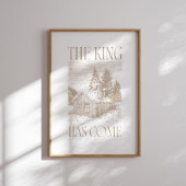 Neutraal De Koning Is Gearriveerd Blokhut Kerstmis Poster