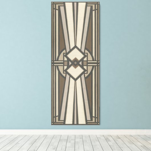 Neutraal deco-paneel I Canvas Afdruk (Insitu (Houten vloer))