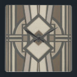 Neutraal deco-paneel I Vierkante Klok<br><div class="desc">Patronen</div>