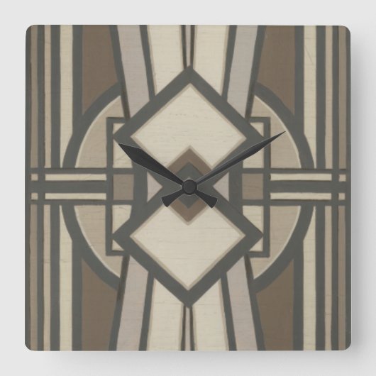 Neutraal deco-paneel I Vierkante Klok (Voorkant)