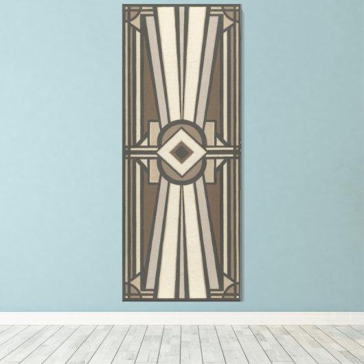 Neutraal deco-panel II Canvas Afdruk (Insitu (Houten vloer))