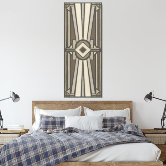 Neutraal deco-panel II Canvas Afdruk (Insitu (Slaapkamer))