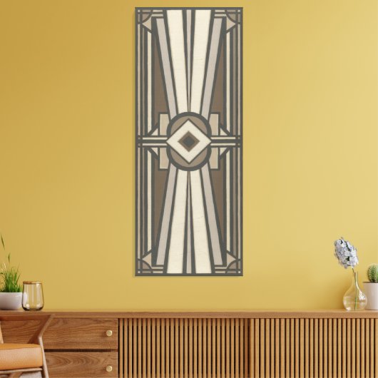 Neutraal deco-panel II Canvas Afdruk (Insitu (Woonkamer))