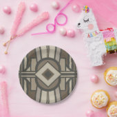 Neutraal deco-panel II Papieren Bordje (Feest)