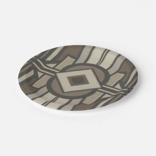 Neutraal deco-panel II Papieren Bordje (Gekanteld)