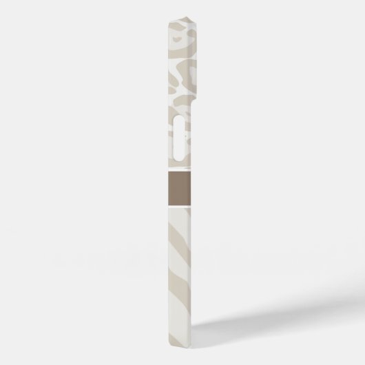 Neutraal dierenprint monogram Case-Mate iPhone case (Achterkant / Rechts)