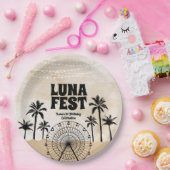 Neutraal Earth Tone Music Festival Papieren Bordje (Feest)