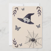 Neutraal een Little Boo Witch Pet Baby shower Kaart (Achterkant)
