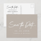 Neutraal Eenvoudig aangepast Verloving huwelijk Briefkaart (Voorkant / Achterkant)