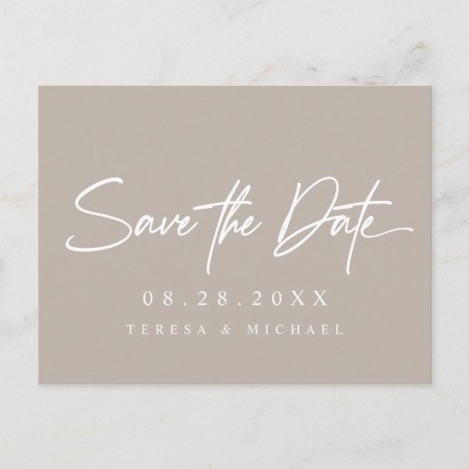 Neutraal Eenvoudig aangepast Verloving huwelijk Briefkaart (Voorkant)