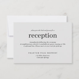 Neutraal eenvoudig type bruiloft receptie save the date