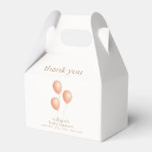 Neutraal Elegant Boho Balloon Baby shower Bedankdoosjes (Achterkant)