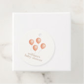 Neutraal Elegant Boho Balloon Baby shower Bedankjes Labels (In situ)